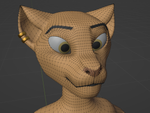 Nicole Anthro Lioness 3D Model