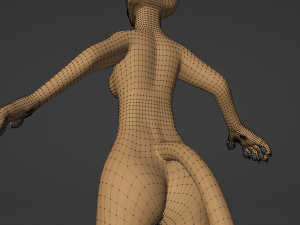 Nicole Anthro Lioness 3D Model