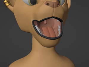 Nicole Anthro Lioness 3D Model