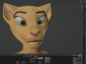 Nicole Anthro Lioness 3D Model