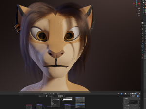 Nicole Anthro Lioness 3D Model