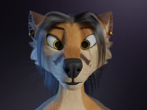 Naomi Anthro Fox 3D Model
