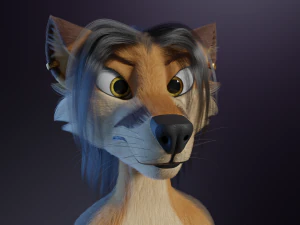 Naomi Anthro Fox 3D Model