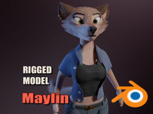 Maylin Anthro Wolf Modelo 3D