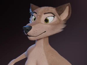 Maylin Anthro Wolf 3D Model