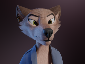 Maylin Anthro Wolf 3D Модель