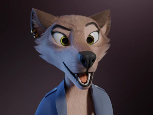 Maylin Anthro Wolf 3D Model