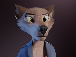 Maylin Anthro Wolf 3D Модель