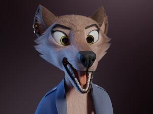 Maylin Anthro Wolf 3D Модель