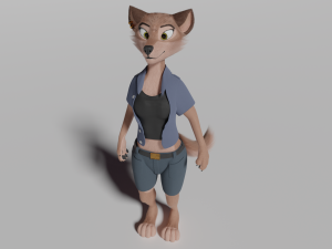 Maylin Anthro Wolf 3D Модель