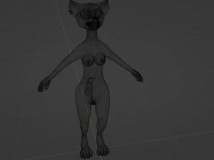 Maylin Anthro Wolf 3D Model