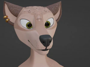 Maylin Anthro Wolf 3D Model