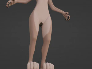 Maylin Anthro Wolf 3D Model