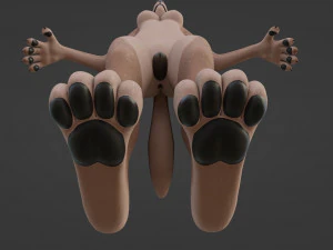 Maylin Anthro Wolf 3D Model