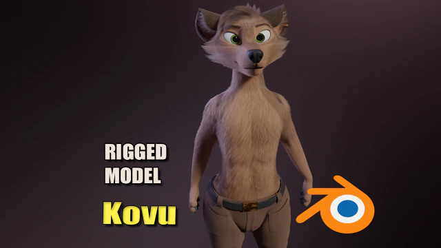 Kovu Anthro Lupo Modello 3D .c4d .max .obj .3ds .fbx .stl .blend