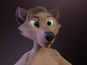 Kovu Anthro Wolf 3D Model