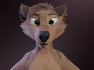Kovu Anthro Wolf 3D Model