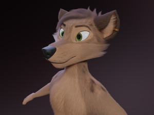 Kovu Anthro Wolf 3D Model