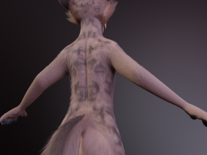 Kovu Anthro Wolf 3D Model