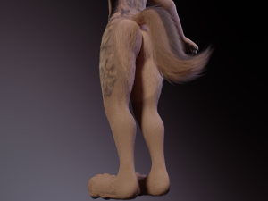 Kovu Anthro Wolf 3D Model