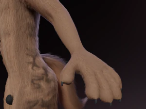 Kovu Anthro Lupo Modello 3D