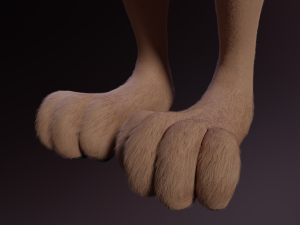 Kovu Anthro Wolf 3D Model