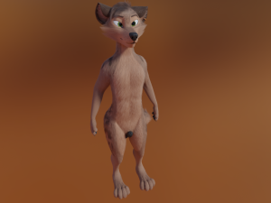 Kovu Anthro Wolf 3D Model