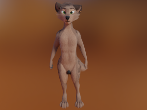 Kovu Anthro Wolf 3D Model