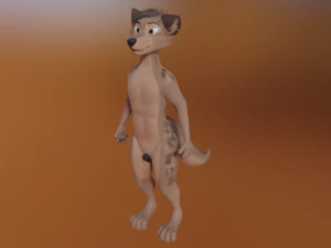Kovu Anthro Lupo Modello 3D