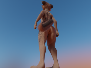 Kovu Anthro Wolf 3D Model