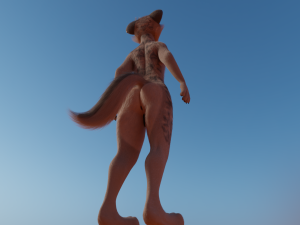 Kovu Anthro Wolf 3D Model