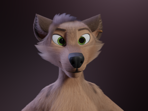 Kovu Anthro Wolf 3D Model
