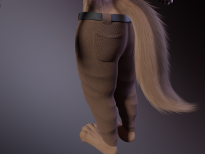 Kovu Anthro Wolf 3D Model