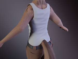 Kovu Anthro Wolf 3D Model