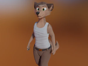 Kovu Anthro Lupo Modello 3D
