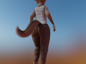 Kovu Anthro Wolf 3D Model