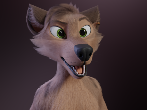 Kovu Anthro Wolf 3D Model