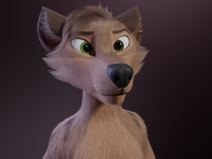 Kovu Anthro Wolf 3D Model