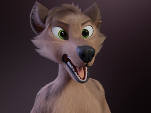 Kovu Anthro Wolf 3D Model