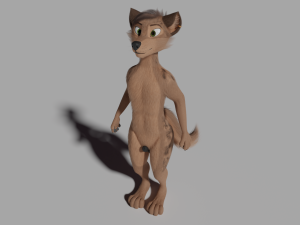 Kovu Anthro Wolf 3D Model