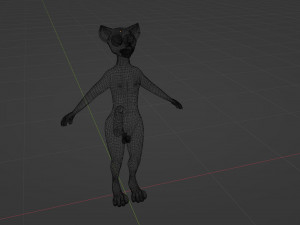 Kovu Anthro Wolf 3D Model