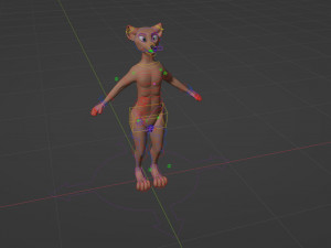 Kovu Anthro Wolf 3D Model