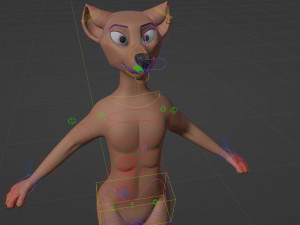 Kovu Anthro Wolf 3D Model