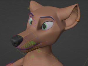 Kovu Anthro Wolf 3D Model