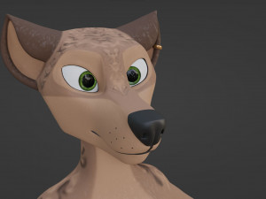 Kovu Anthro Wolf 3D Model