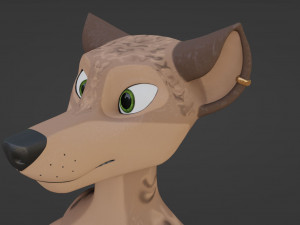 Kovu Anthro Wolf 3D Model