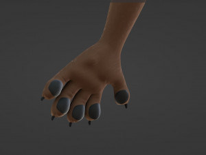 Kovu Anthro Wolf 3D Model