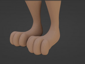 Kovu Anthro Wolf 3D Model