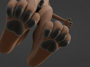 Kovu Anthro Wolf 3D Model