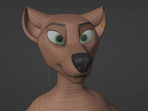 Kovu Anthro Wolf 3D Model